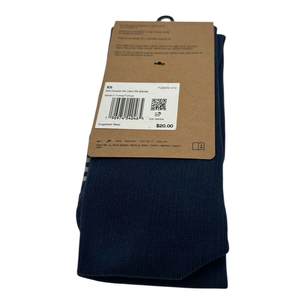Nike Strike Knee-High Soccer Socks Navy Blue XS‎ (Youth 13C-3Y) FQ8253-410